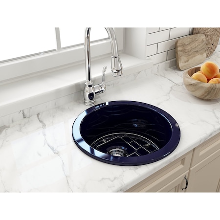 Bocchi Fireclay Kitchen Sink, Single bowl, Fireclay, 18.5 in W x 18.5 in L x 9 in H 1361-010-0120